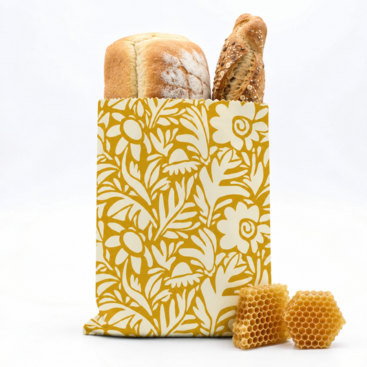Premium XL Brotbeutel mit Bio-Bienenwachs - Honigsonne