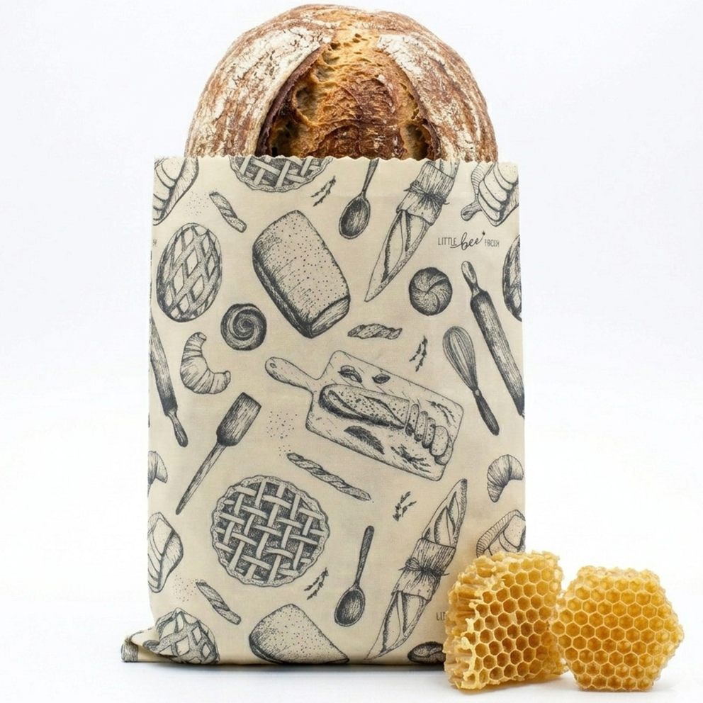 großer Beutel mit Bio-Bienenwachs - Brot
