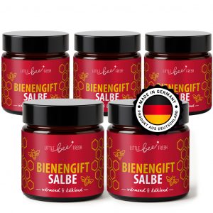 Spar-Set – 5x Bienengiftsalbe wärmend & kühlend – wohltuende Pflege für Rücken, Nacken & Gelenke